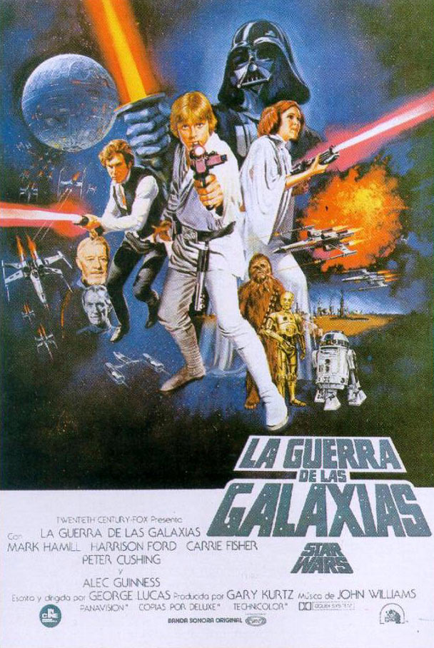 La guerra de las Galaxias, una nueva esperanza, poster de la pelicula